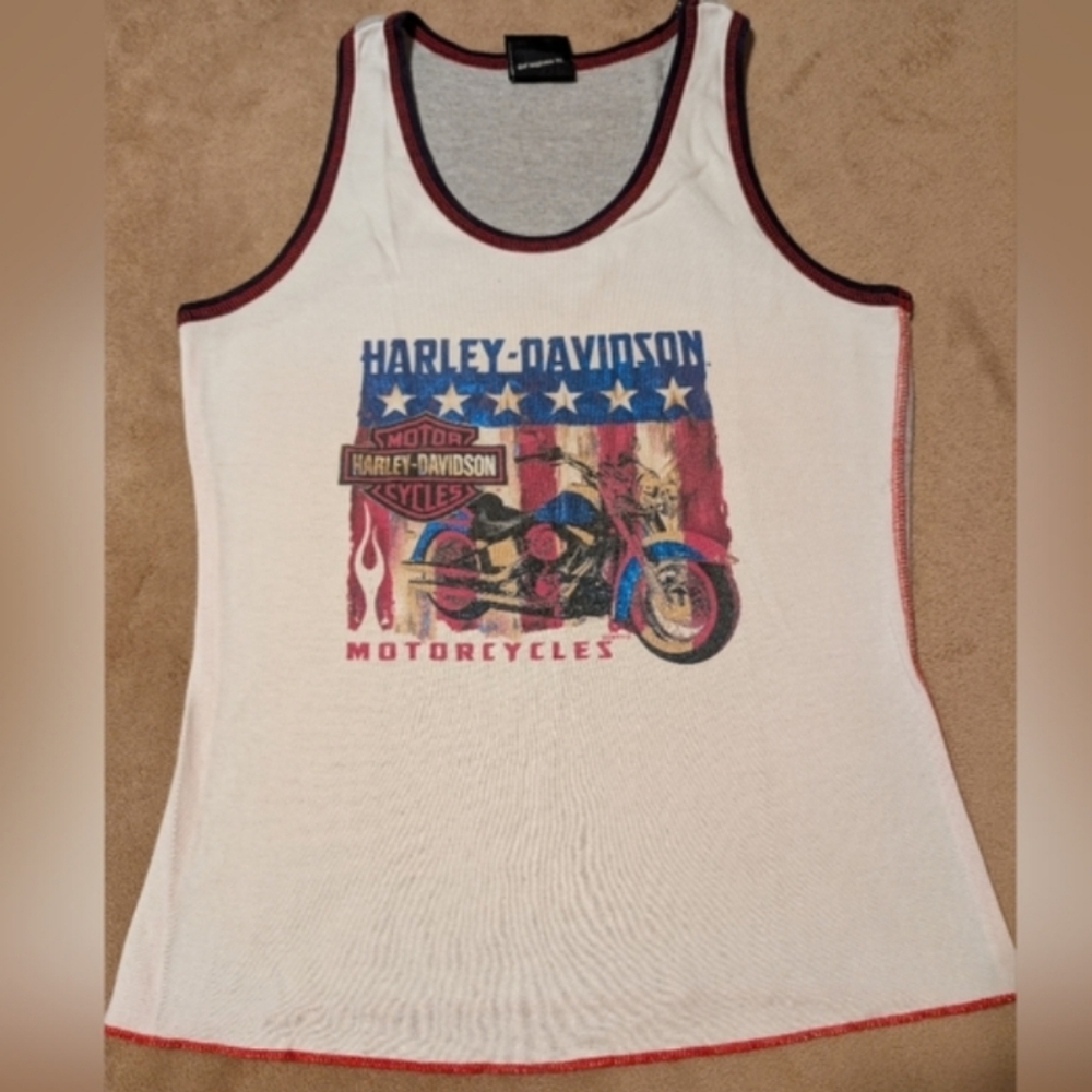 Vintage (2006) Authentic Harley-Davidson® Patriotic Graphic Tank Top